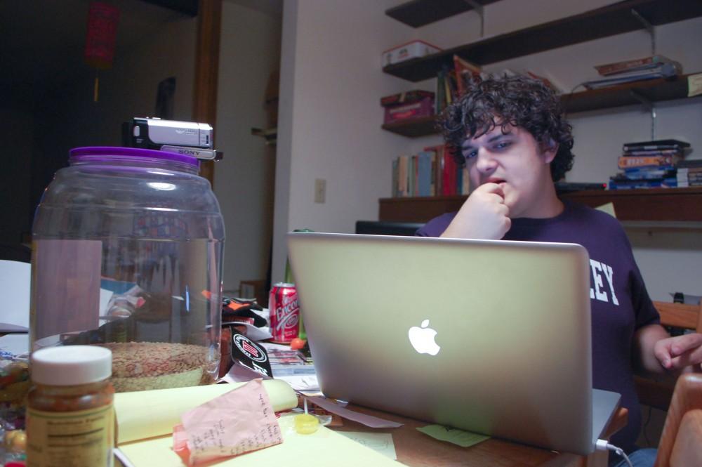 Jon Garcia records an episode of The Minute Vlog